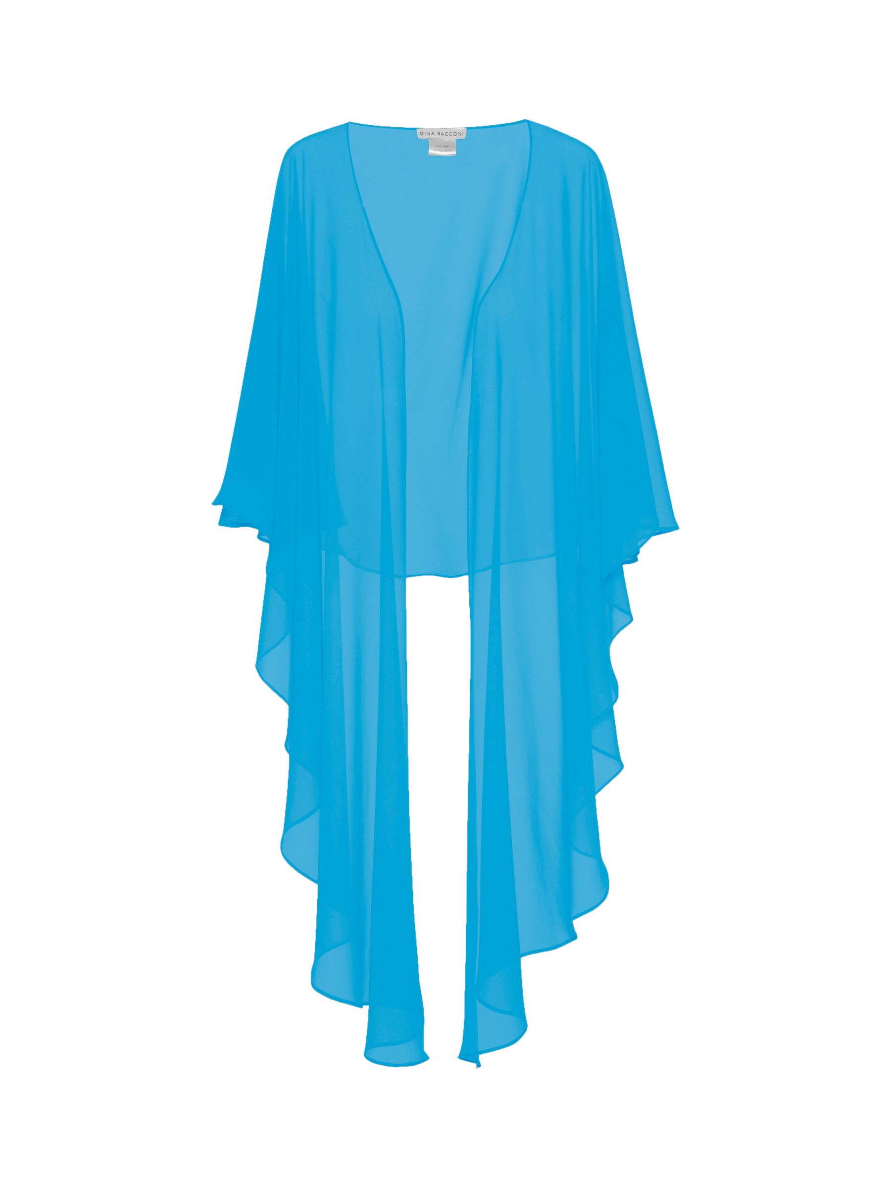 Gina Bacconi Chiffon Shawl, Summer Turquoise, One Size