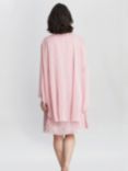 Gina Bacconi Saskia Foil Floral Dress with Chiffon Cape, Rose Pink, Rose Pink