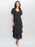 Gina Bacconi Rebecca Tiered Midi Dress