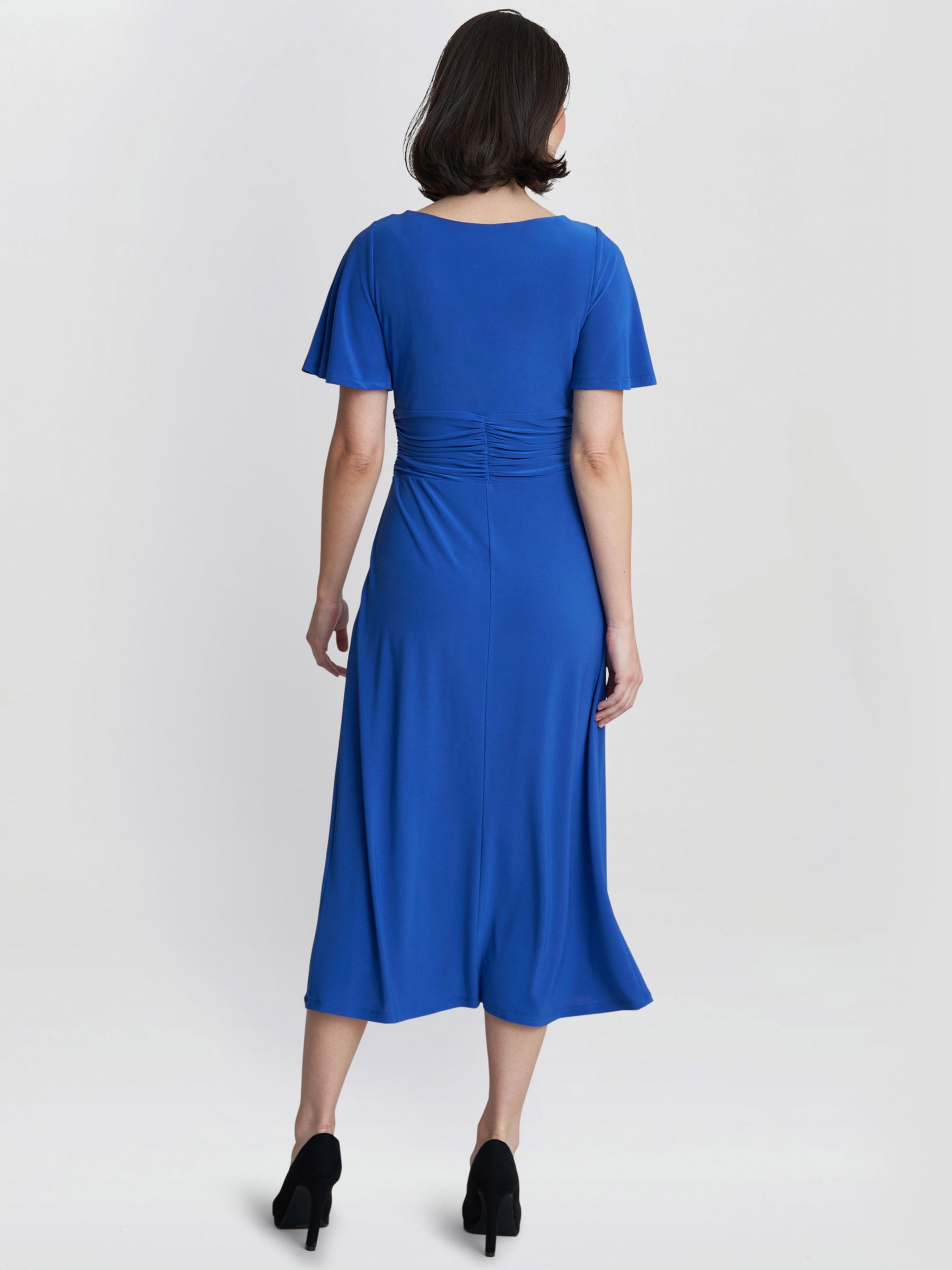 Gina Bacconi Frieda Jersey Midi Dress, Cobalt at John Lewis & Partners