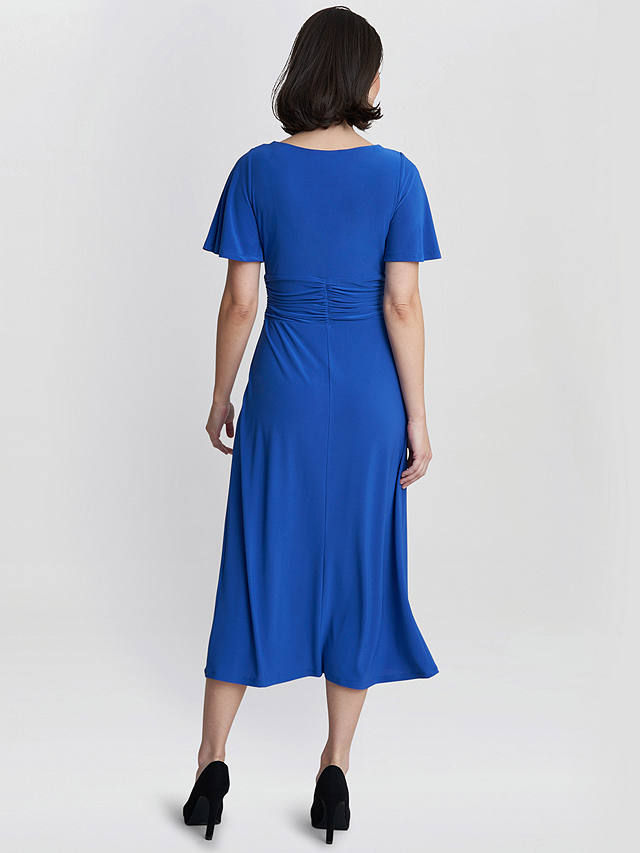 Gina Bacconi Frieda Jersey Midi Dress, Cobalt at John Lewis & Partners
