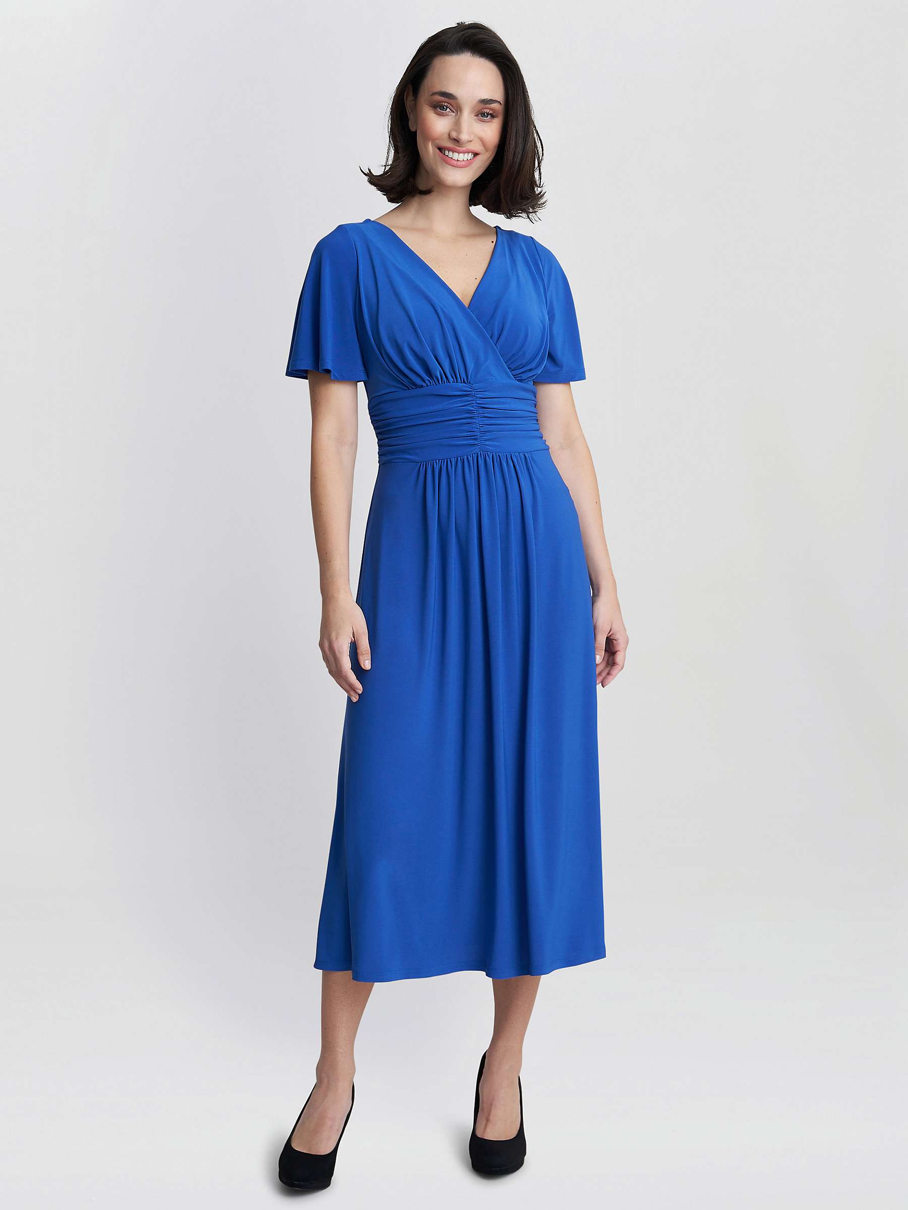 Buy Gina Bacconi Frieda Jersey Midi Dress, Cobalt Online at johnlewis.com
