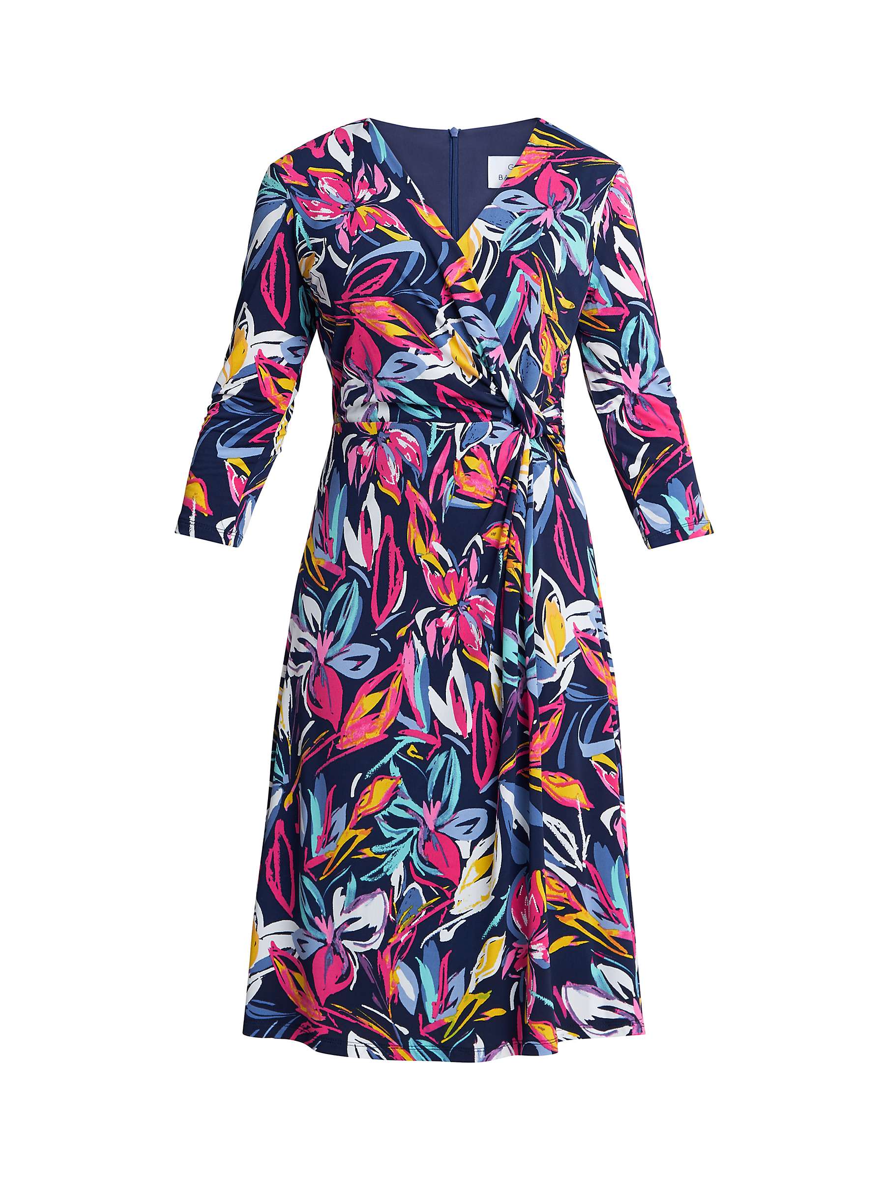 Buy Gina Bacconi Carmel Jersey Wrap Dress, Navy/Blue/Pink Online at johnlewis.com