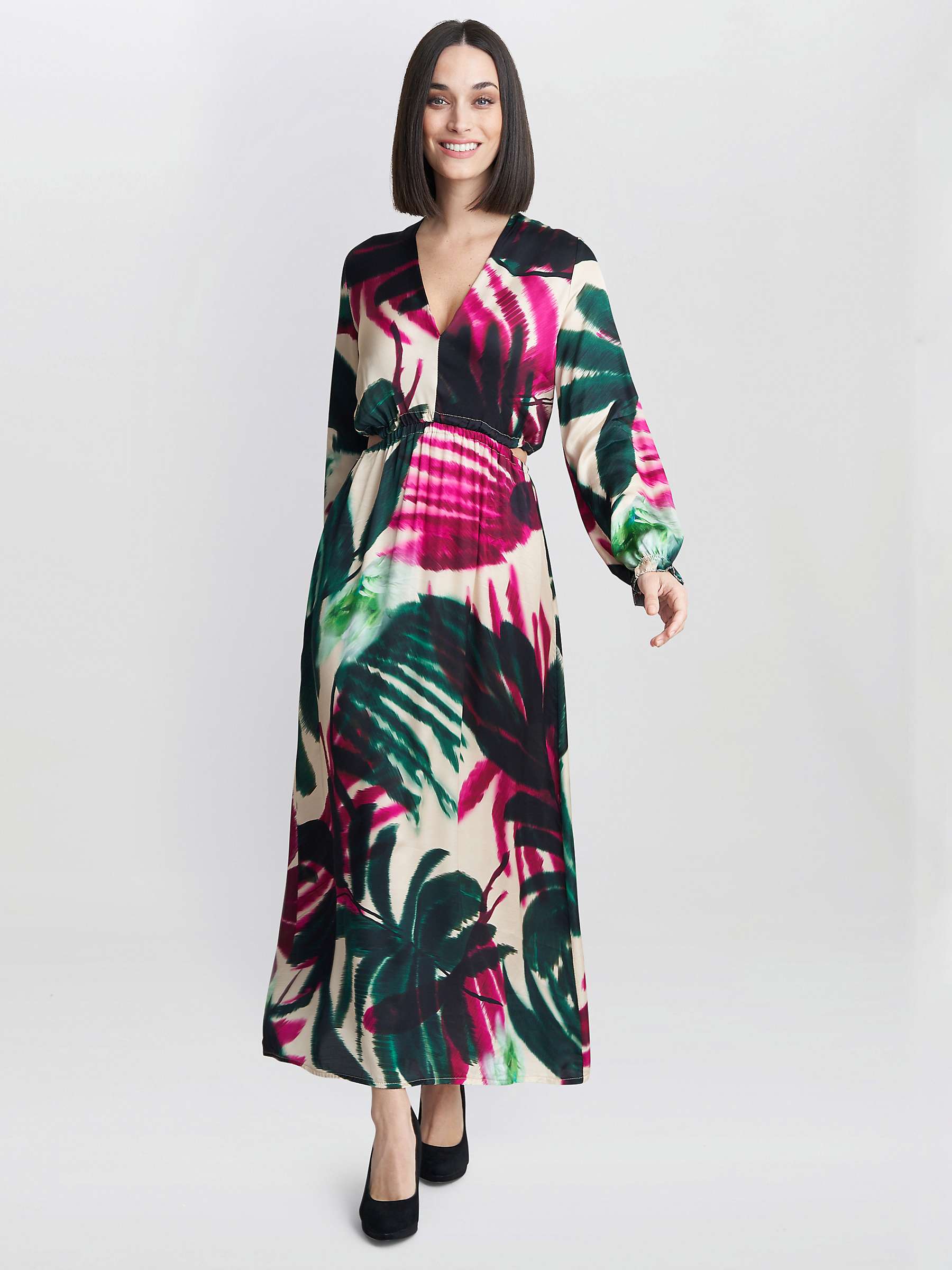 Buy Gina Bacconi Israella Print Cut Out Dress, Multi Online at johnlewis.com