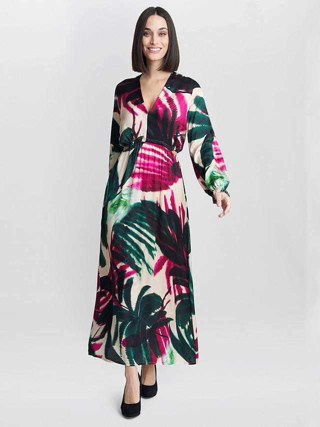 Gina Bacconi Israella Print Cut Out Dress, Multi