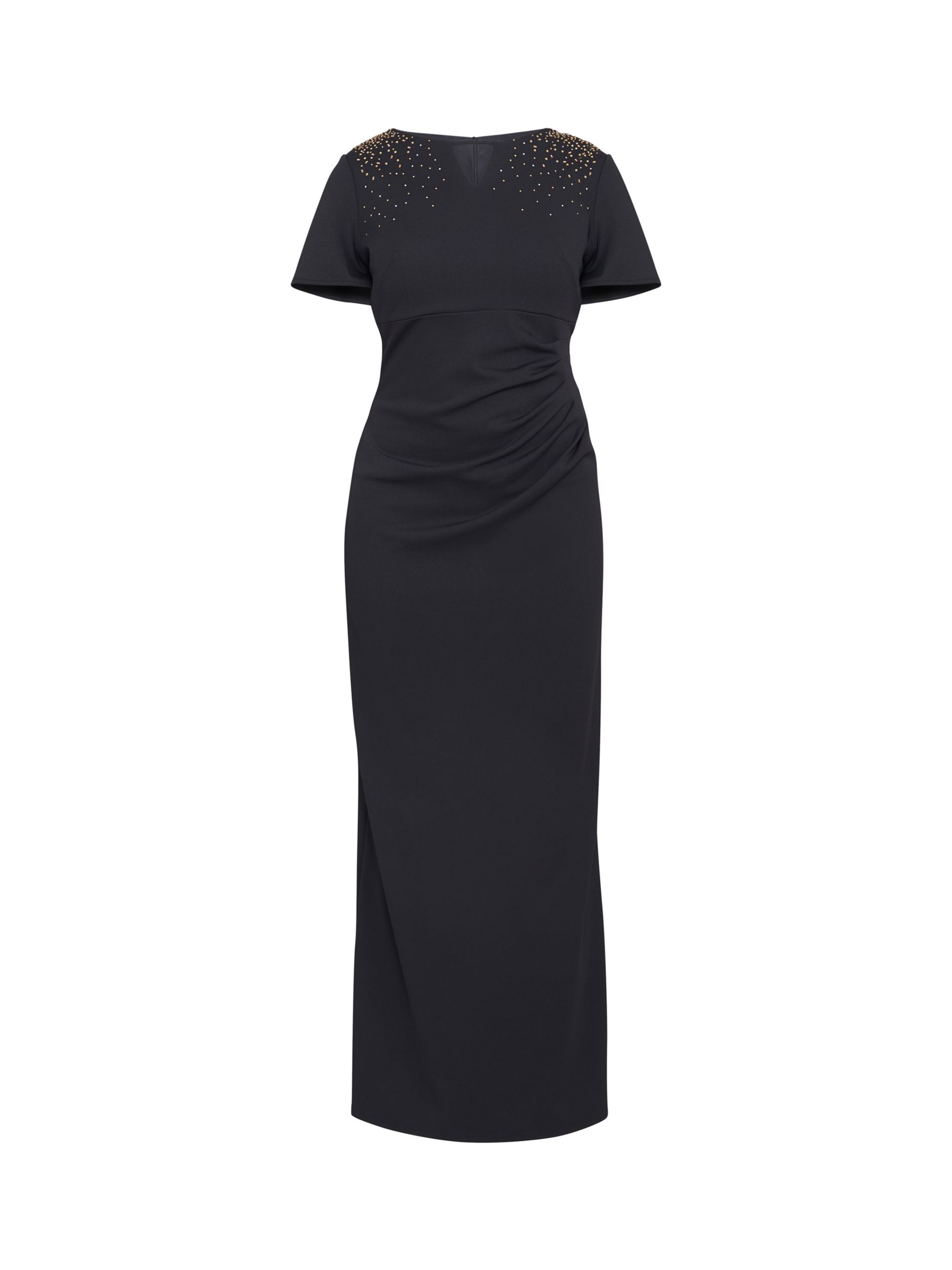 Gina Bacconi Betsy Keyhole Neck Maxi Dress Black 5224