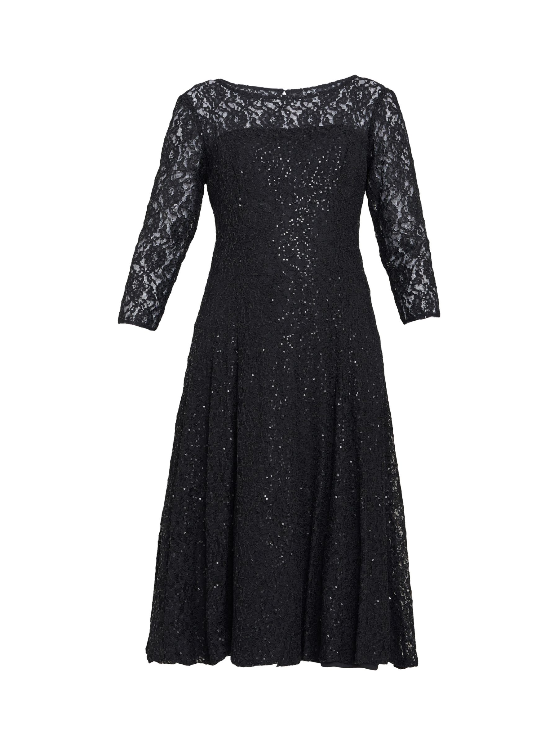 Buy Gina Bacconi Elianna Sequin Cocktail Dress, Black Online at johnlewis.com