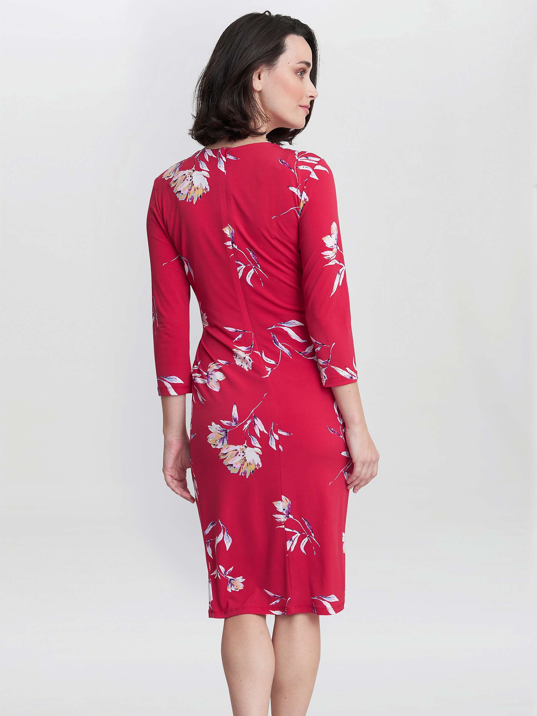 Buy Gina Bacconi Darcy Jersey Wrap Dress, Dark Red Online at johnlewis.com