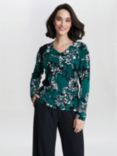 Gina Bacconi Leanna Abstract Leopard Pint Jumper, Green