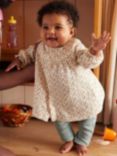Petit Bateau Baby Tube Knit Dress & Leggings Set, Avalanche/Multi