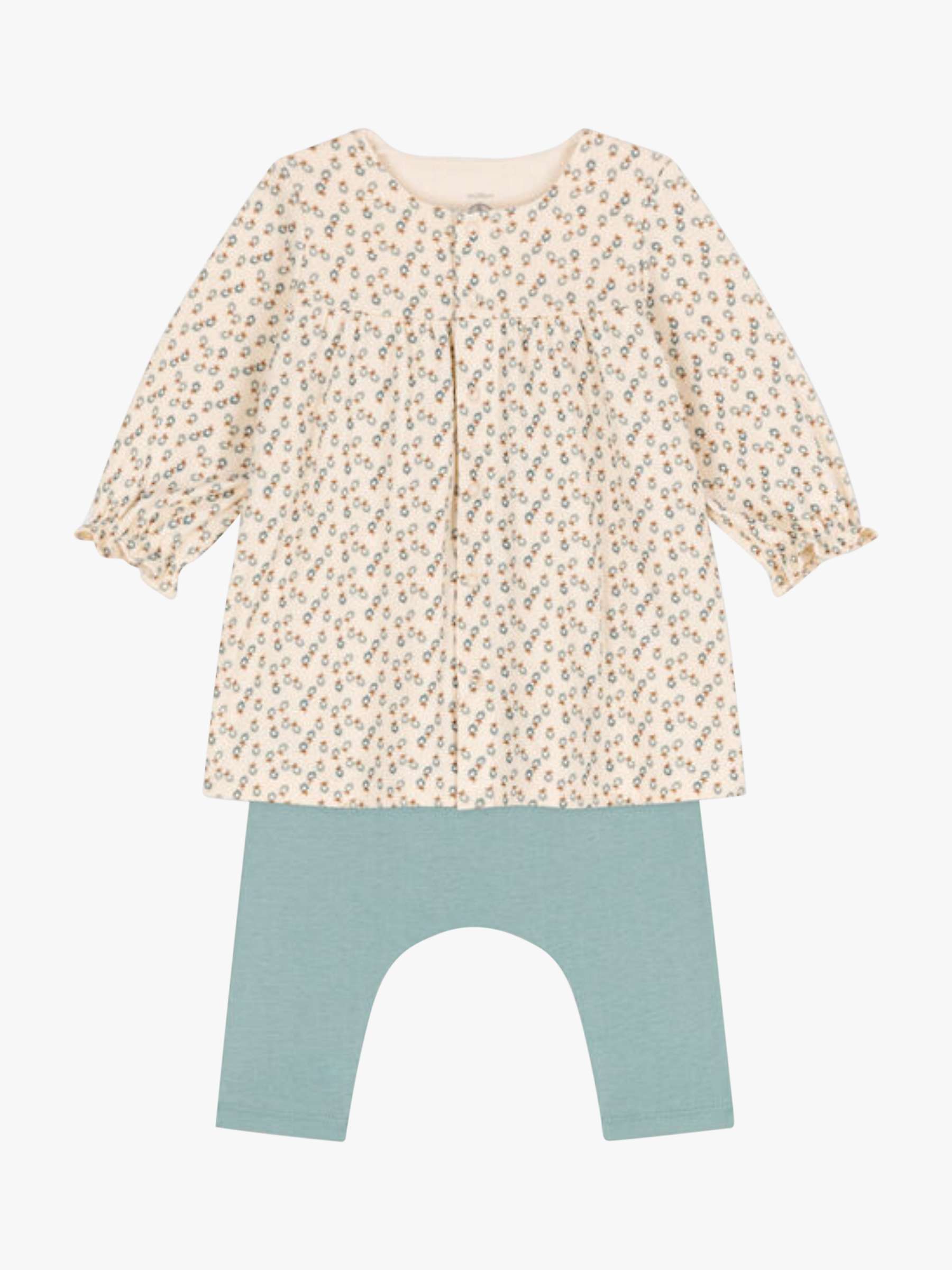 Buy Petit Bateau Baby Tube Knit Dress & Leggings Set, Avalanche/Multi Online at johnlewis.com