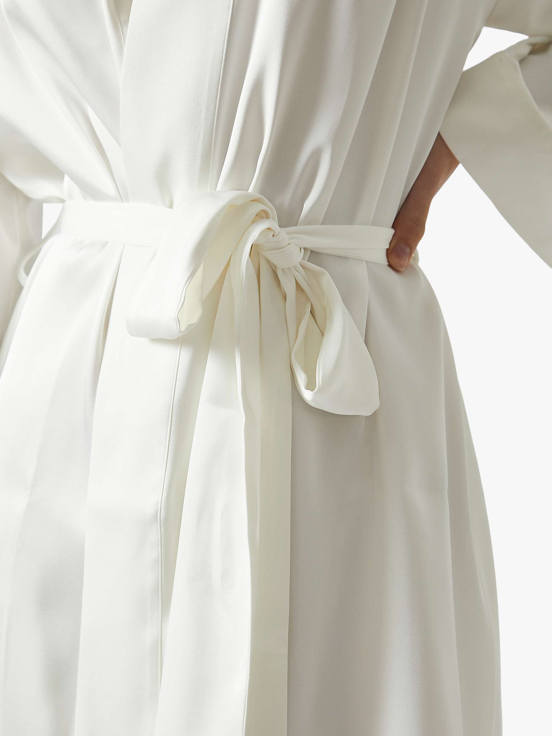 Buy True Decadence Satin Kimono Gown, White Online at johnlewis.com