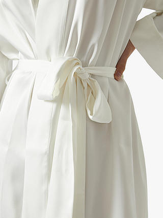 True Decadence Satin Kimono Gown, White