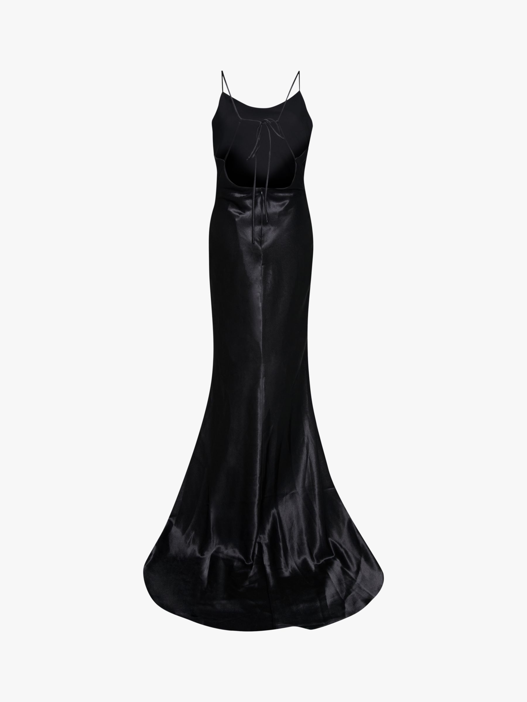 True Decadence Pippa Cowl Neck Slip Dress, Black at John Lewis & Partners