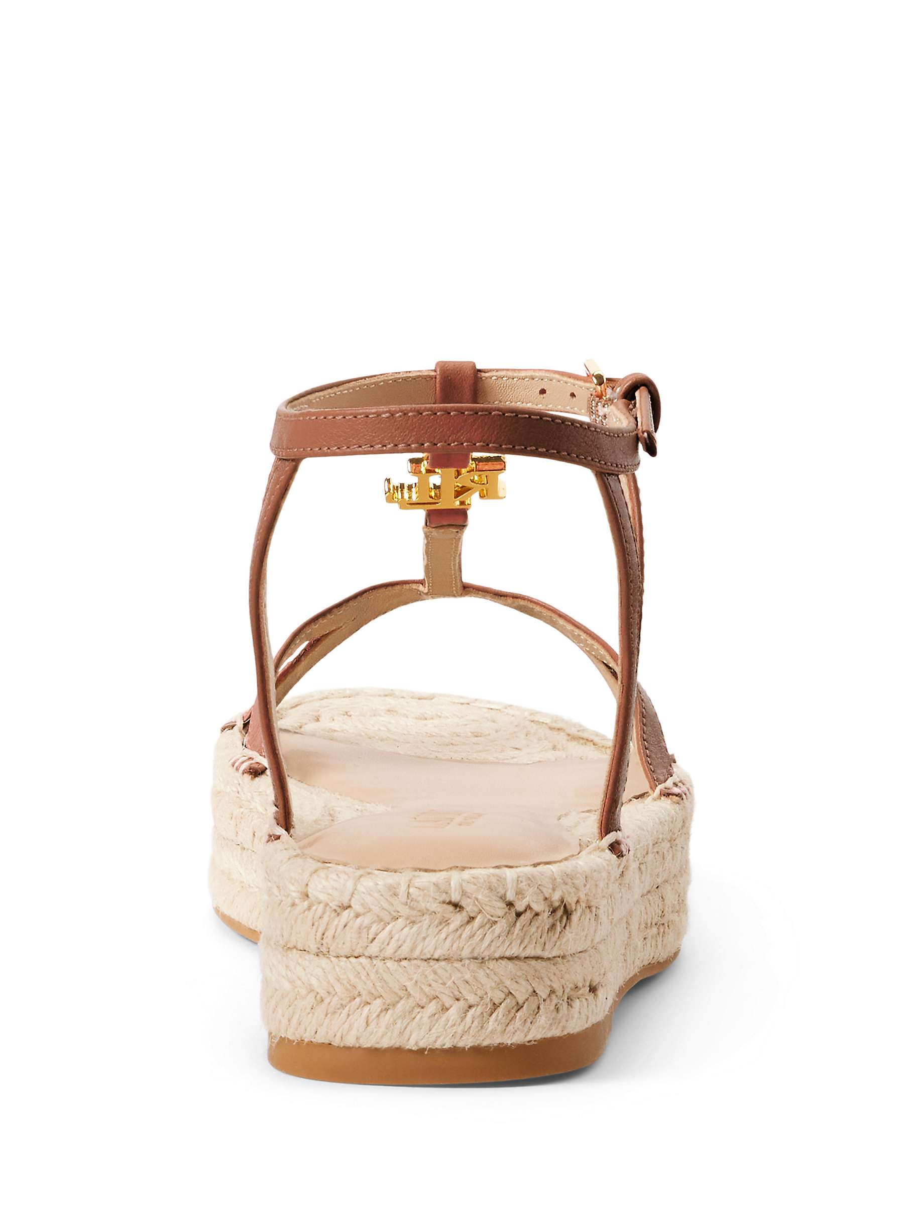 Buy Lauren Ralph Lauren Payton Leather Espadrille Sandals, Tan Online at johnlewis.com