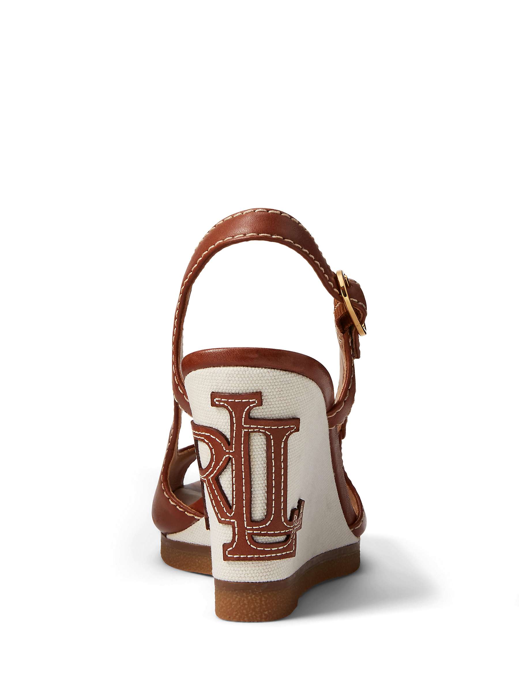 Buy Lauren Ralph Lauren Roni Leather Wedge Sandal Online at johnlewis.com