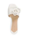 Lauren Ralph Lauren Fay Flower Leather Sandals, White