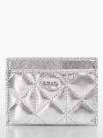 Mango Quark Quilted Card Holder, Silver