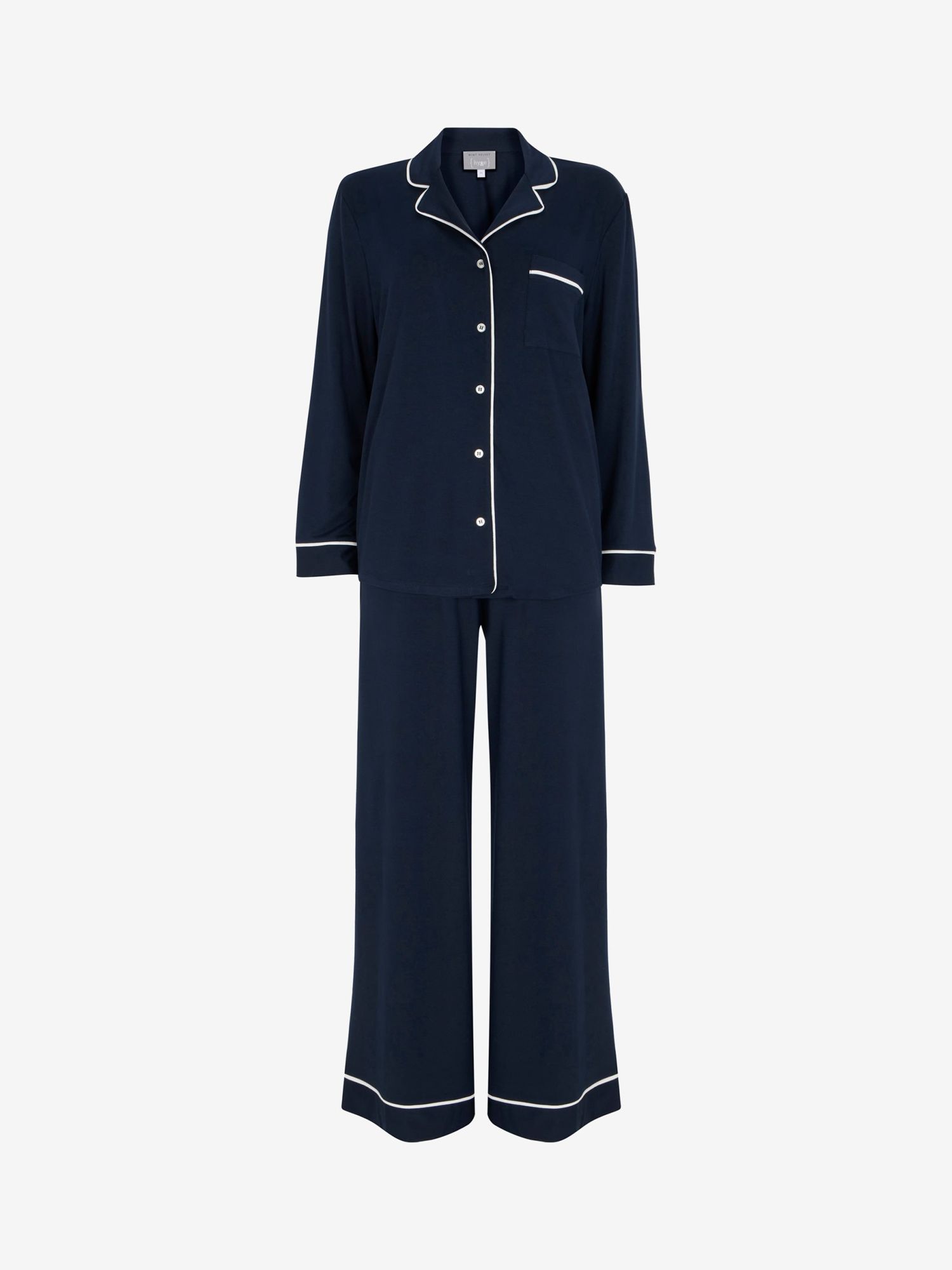 Navy Hussar cotton-velvet pyjamas, P.LE Moult