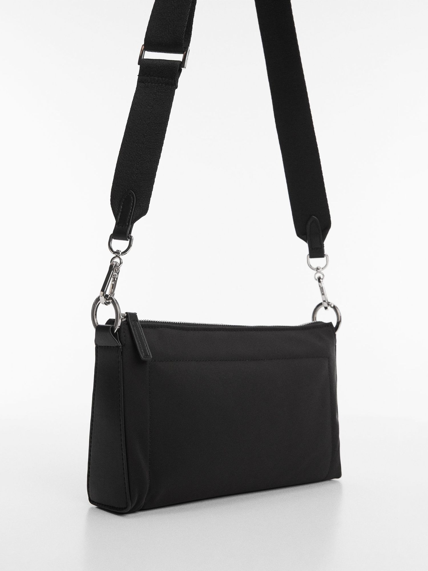 Mango Gina Double Handle Padded Bag, Black at John Lewis & Partners