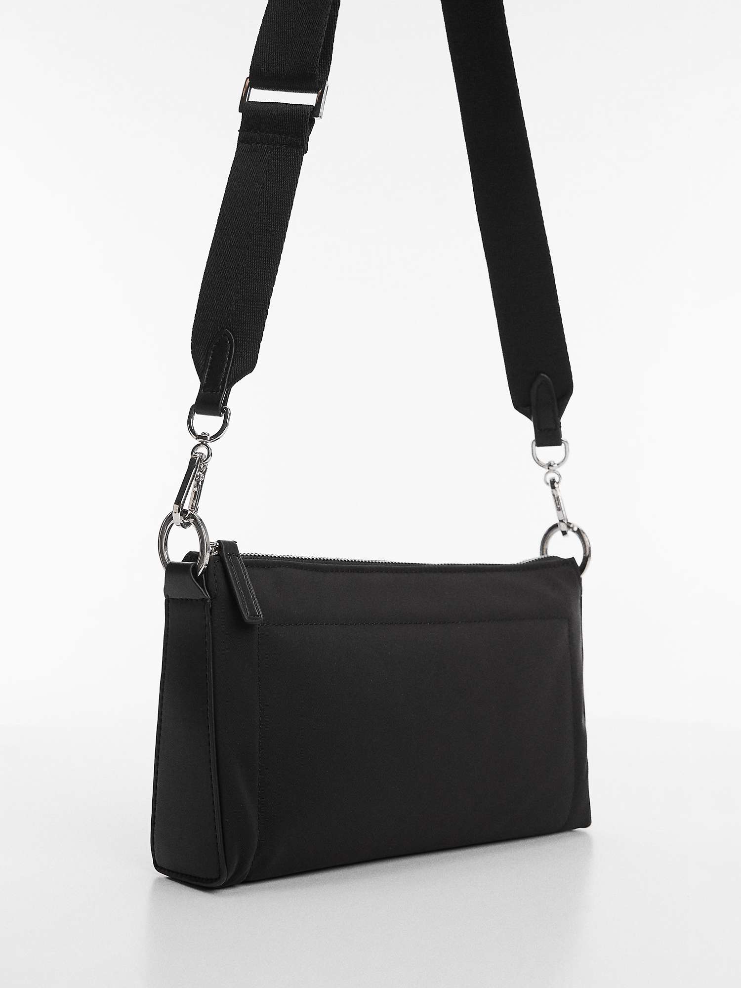 Buy Mango Gina Double Handle Padded Bag, Black Online at johnlewis.com