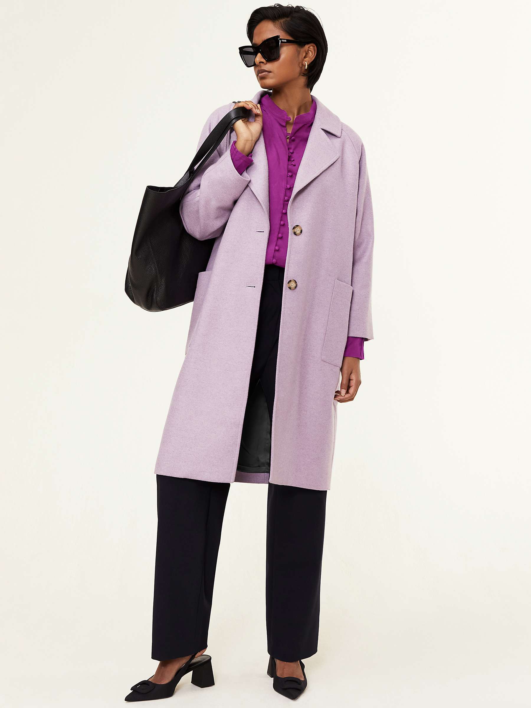 Buy Baukjen Olympia Wool Blend Coat, Lilac Online at johnlewis.com