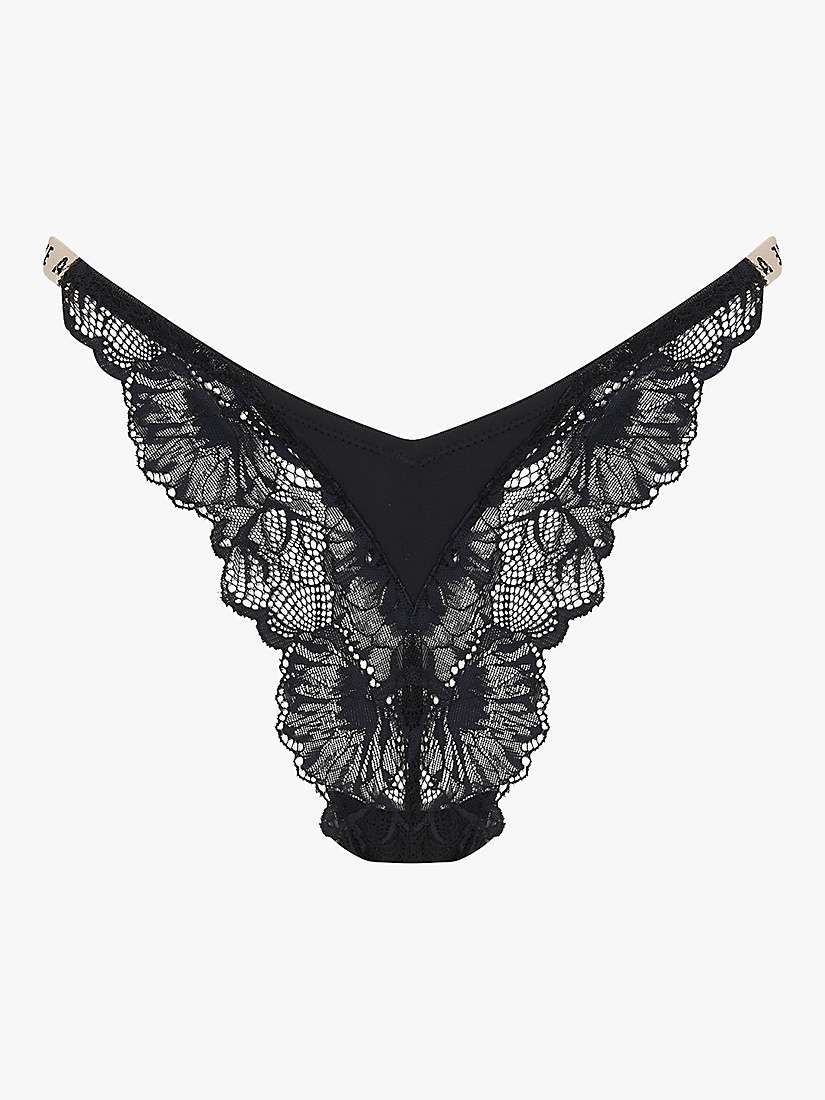 Buy We Are We Wear Recycled Aretha Microfibre Tanga Thong, Black Online at johnlewis.com