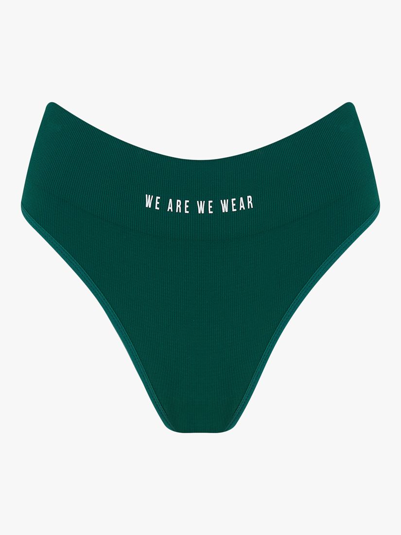 We Are We Wear Seamless High Waist Thong, Forest Green, XS-S