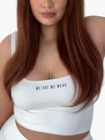 We Are We Wear Seamless Square Neck Cropped Vest, Cream