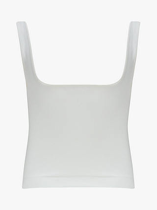 We Are We Wear Seamless Square Neck Cropped Vest, Cream