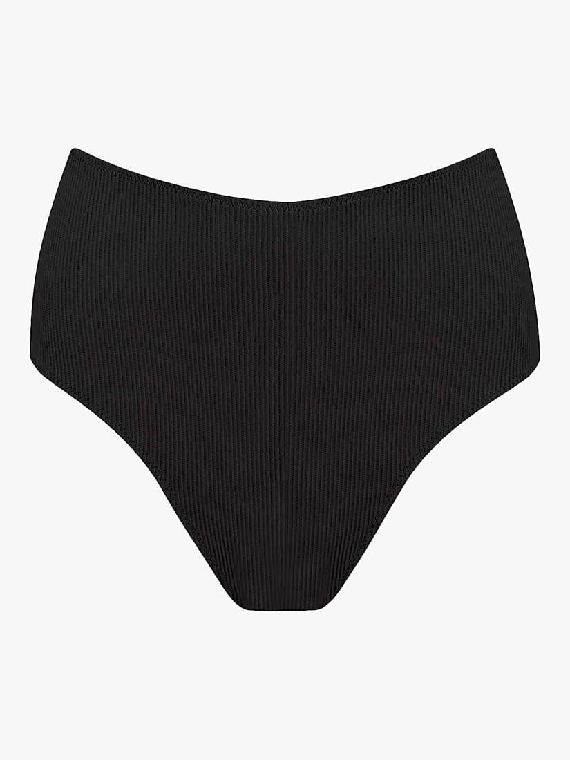 Buy We Are We Wear Reversible Tia High Waist Brazilian Bikini Bottoms, Black/Caramel Online at johnlewis.com