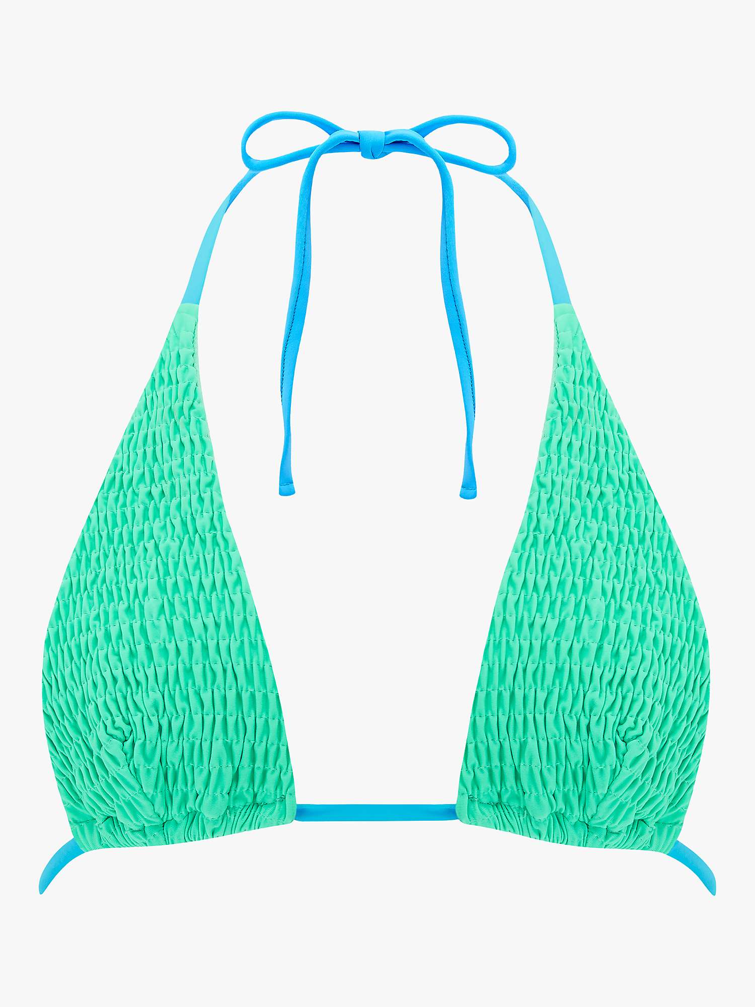 Buy We Are We Wear Lenni High Apex Multiway Bikini Top, Green/Blue Online at johnlewis.com