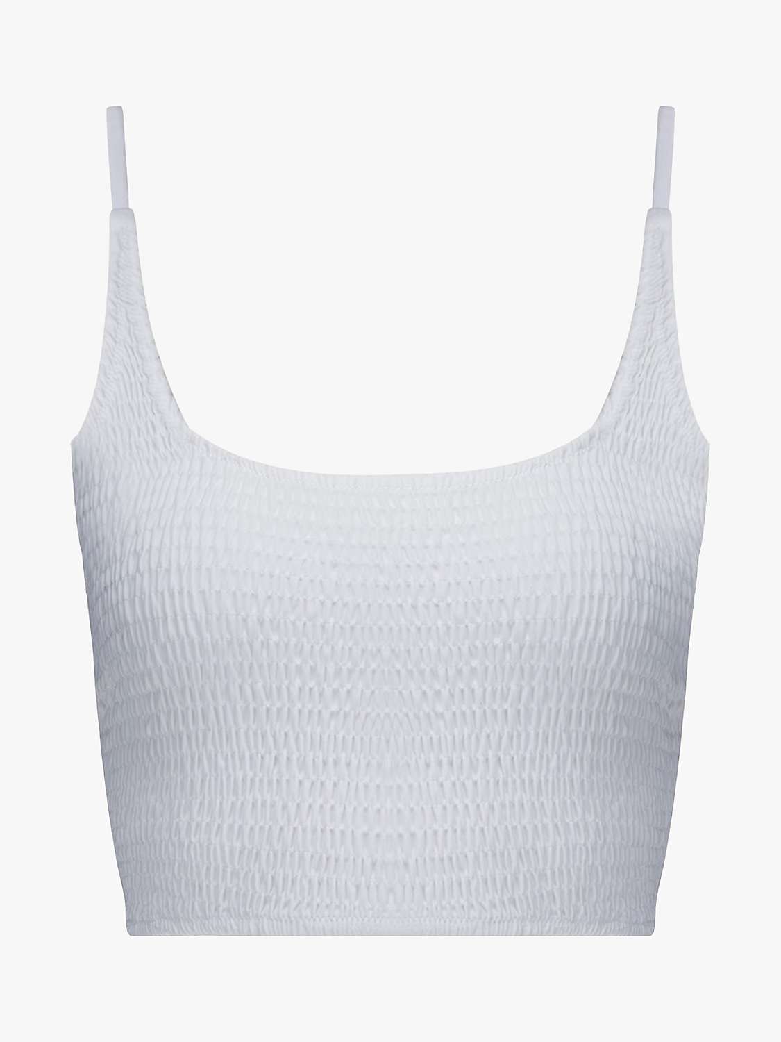 Buy We Are We Wear Alex Crinkle Longline Bikini Top, White Online at johnlewis.com