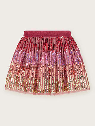 Monsoon Kids' Sequin Skirt, Multi