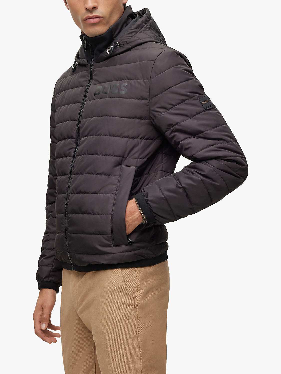 Buy BOSS Dawood Hooded Quilted Jacket Online at johnlewis.com