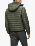BOSS Dawood Hooded Quilted Jacket, Open Green