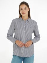 Tommy Hilfiger Cotton Monogram Striped Shirt, Blue/Multi at John