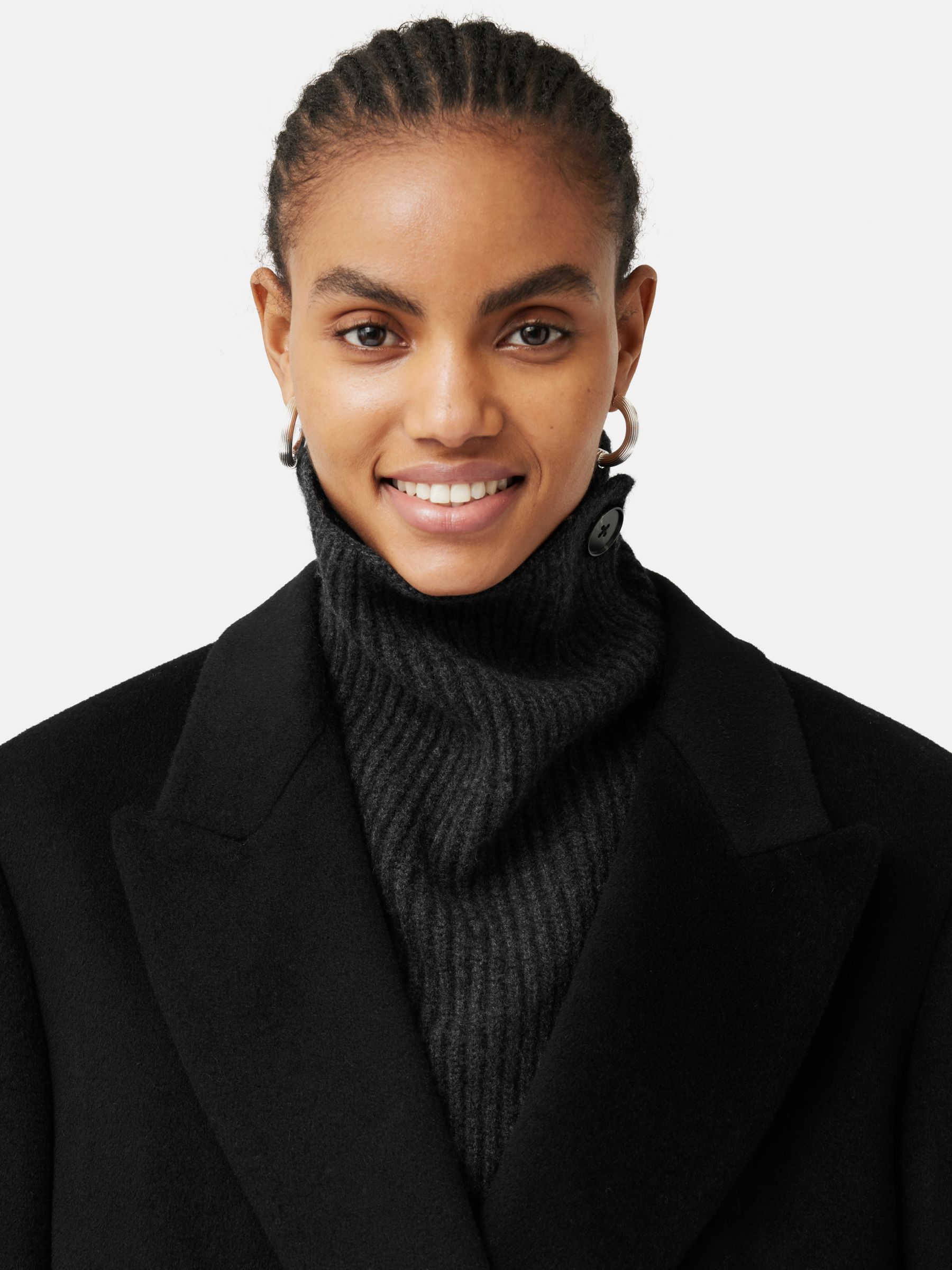Jigsaw Ribbed Wool Cashmere Blend Snood