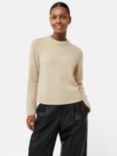 Jigsaw Compact Wool Crew Jumper, Cream