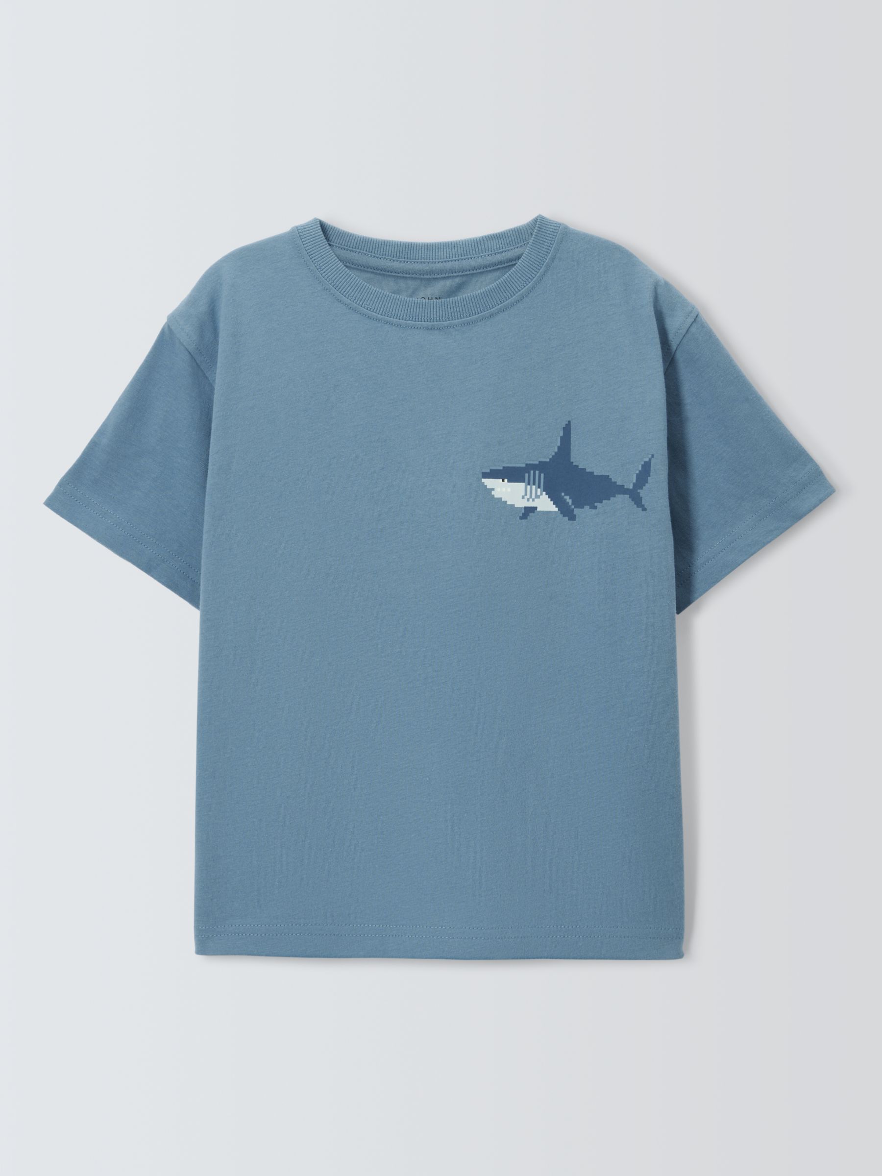 Buy John Lewis Kids' Graphic Shark T-Shirt, Blue Online at johnlewis.com