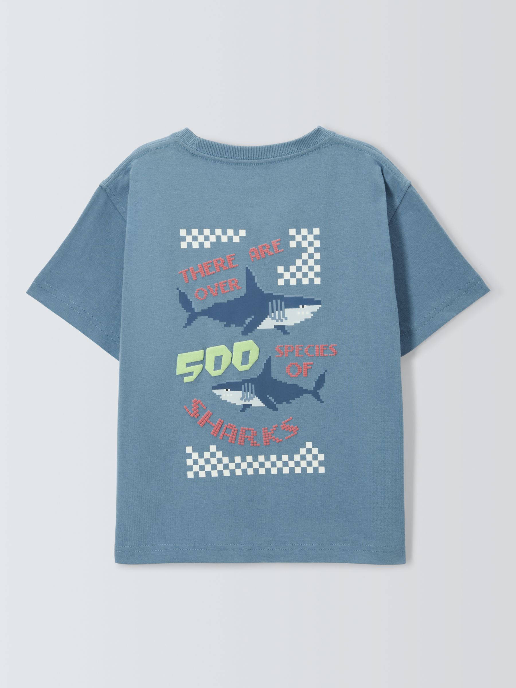 Buy John Lewis Kids' Graphic Shark T-Shirt, Blue Online at johnlewis.com