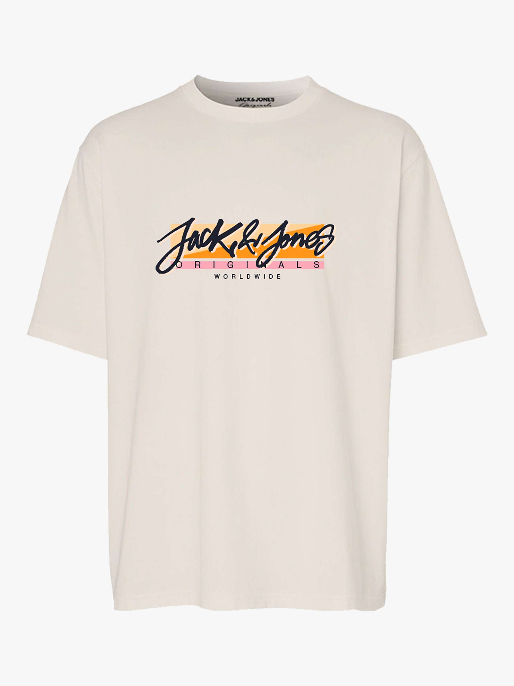 Buy Jack & Jones Kids' Fastrunner 1 Logo T-Shirt, Buttercream Online at johnlewis.com
