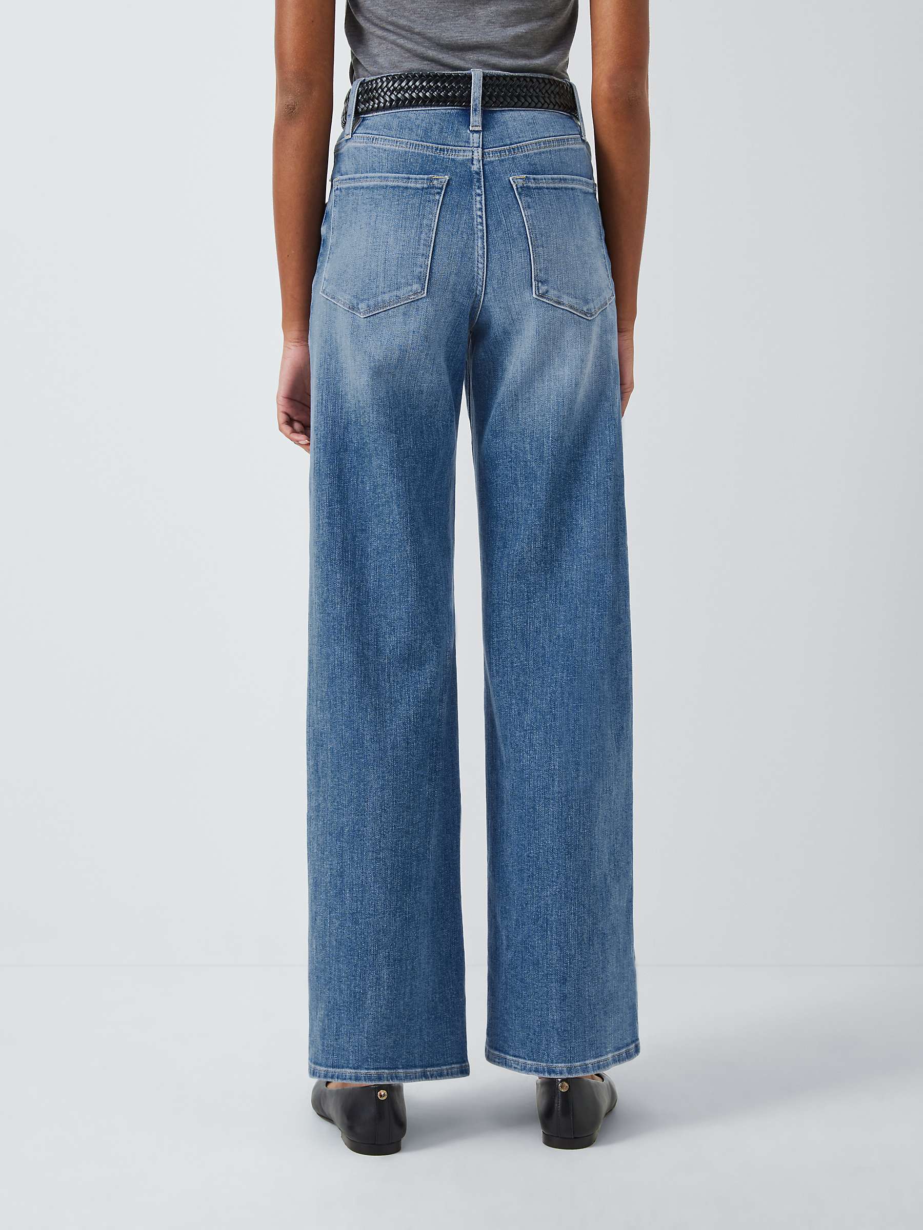 Buy FRAME Le Slim Palazzo Wide Leg Flare Jeans, Drizzle Online at johnlewis.com