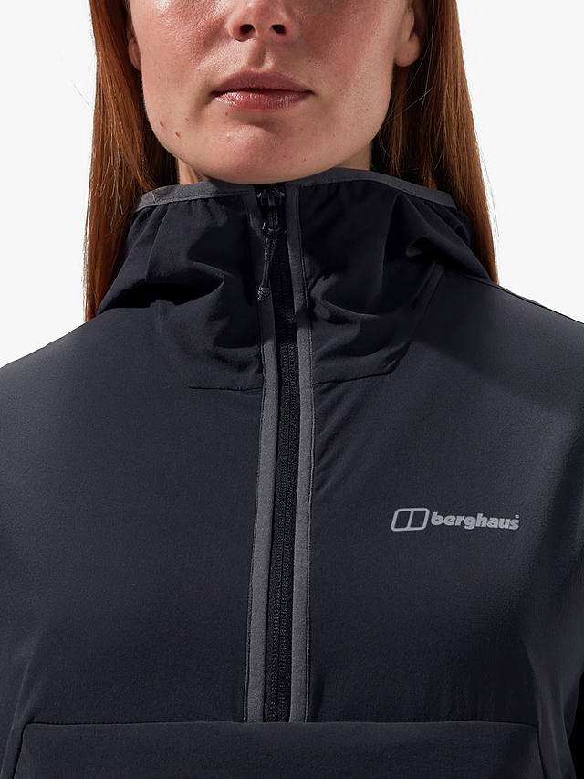 Berghaus Wandermoor Wind Smock Women's Windproof Jacket, Jet Black/Grey