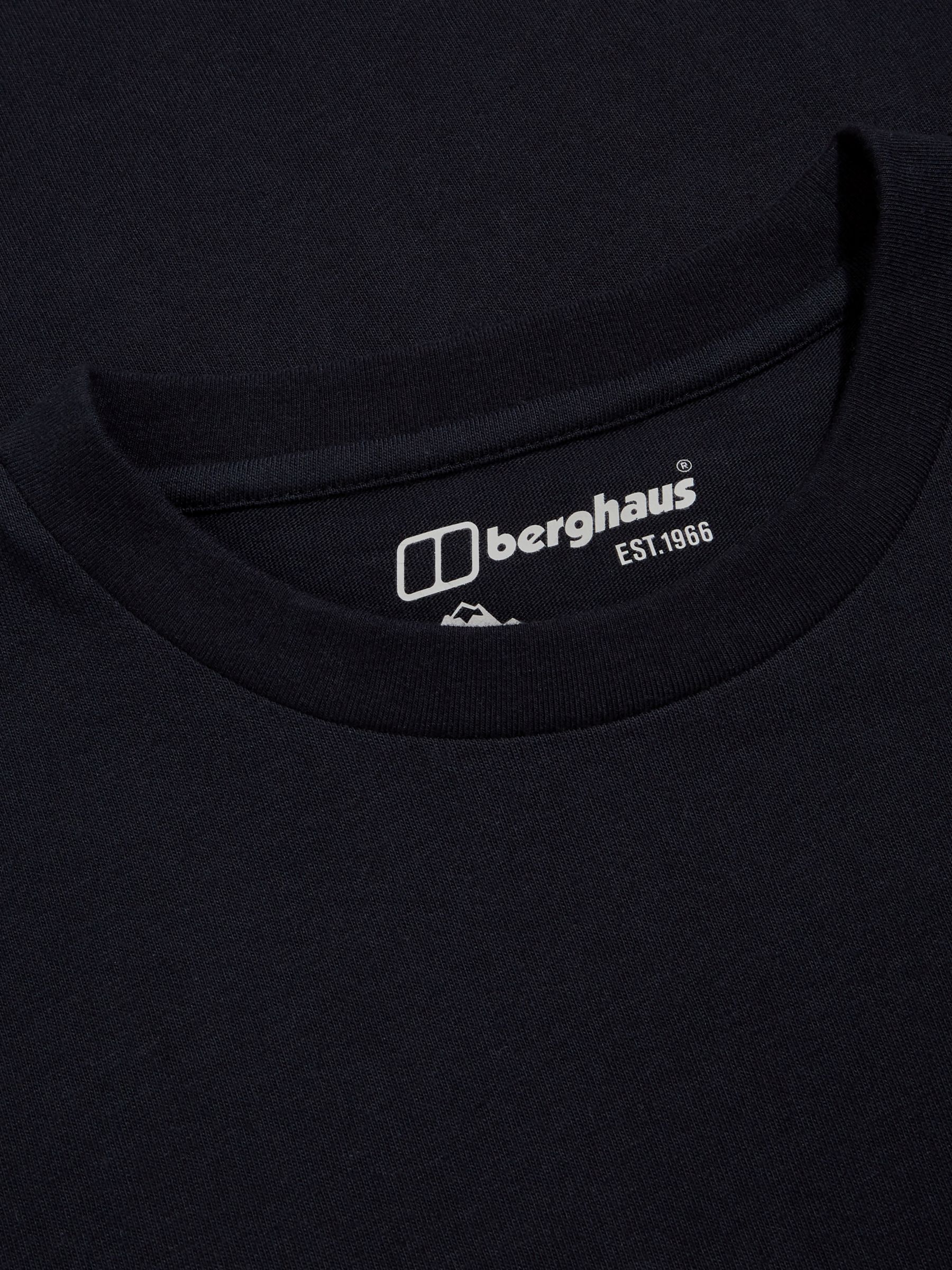 Berghaus Organic Cotton Short Sleeve T-Shirt, Black, XL