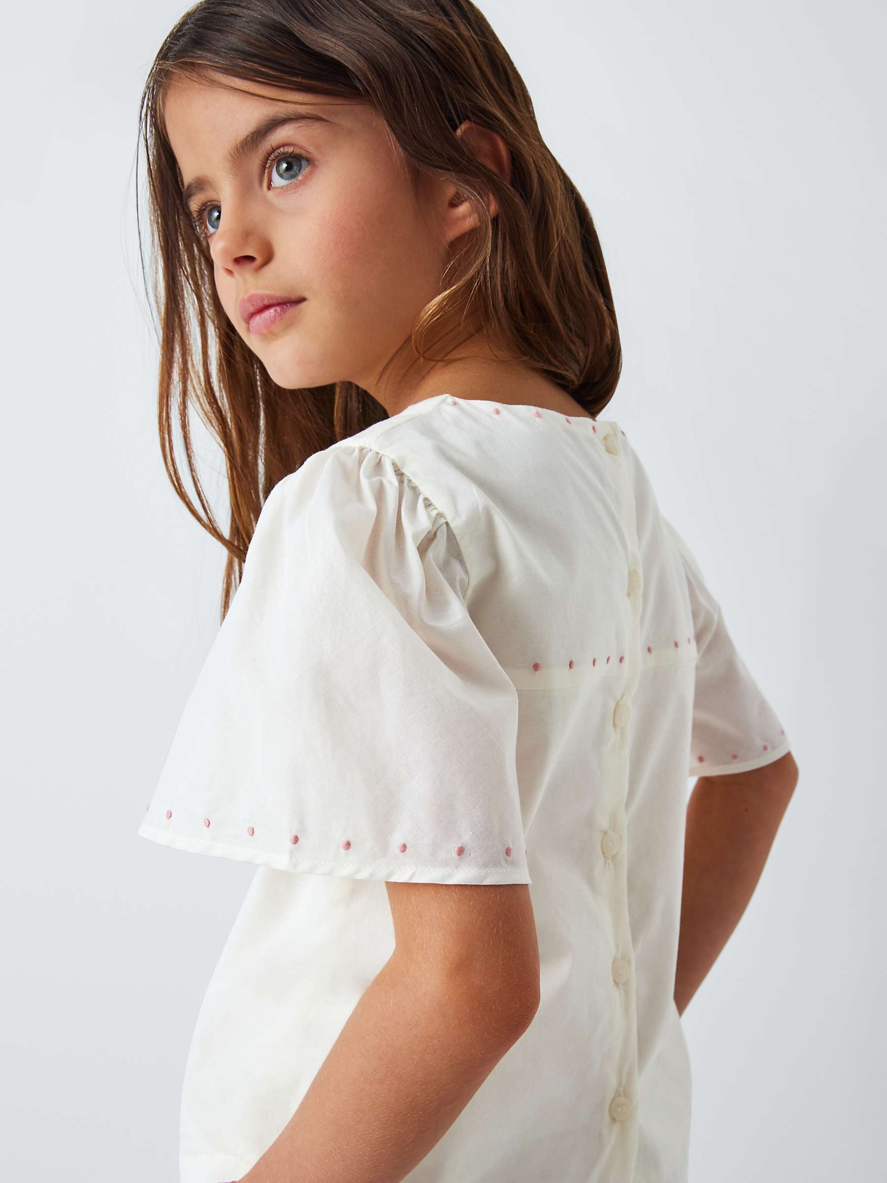 Buy John Lewis Heirloom Collection Floral Embroidery Top, Cream Online at johnlewis.com