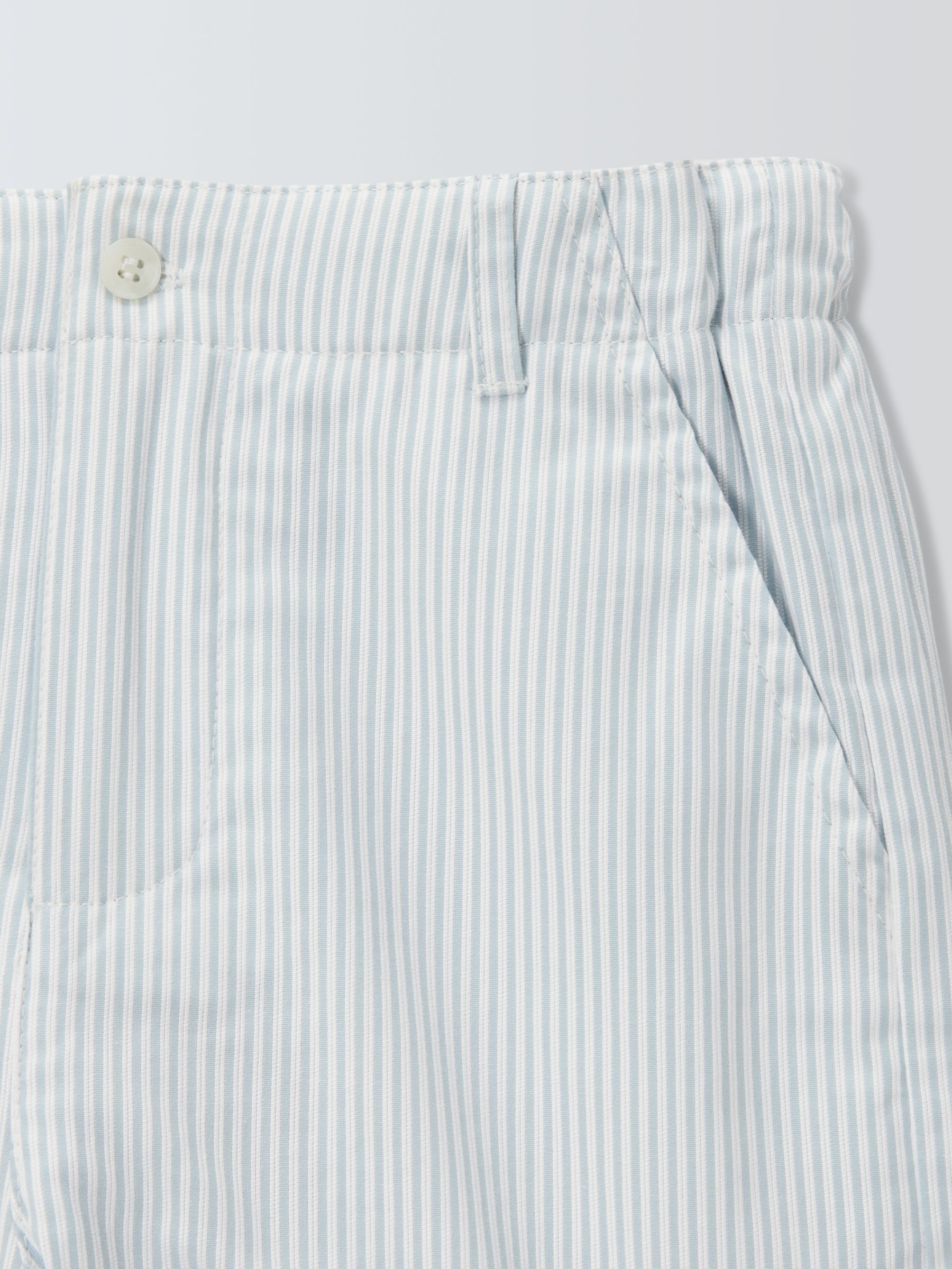 John Lewis Heirloom Collection Kids' Ticking Stripe Shorts, Blue/White, 9 years