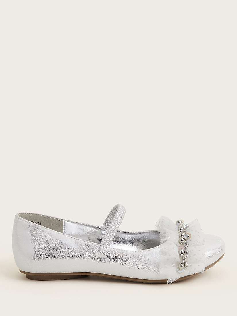 Buy Monsoon Kids' Cluster Beaded Strap Ballerina Shoes Online at johnlewis.com