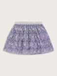 Monsoon Kids' Crochet Floral Lace Mini Skirt, Lilac