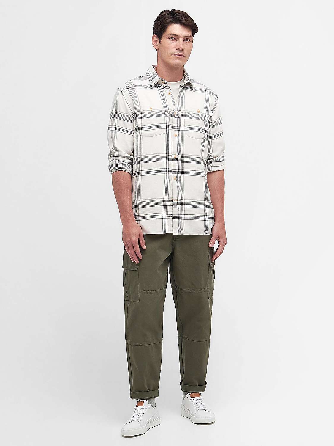 Buy Barbour Newhaven Tailored Shirt, Ecru/Multi Online at johnlewis.com